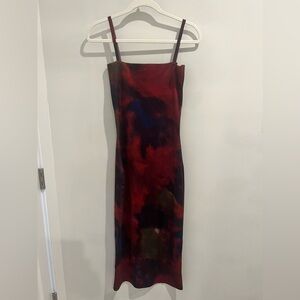 Zara tie dye knit midi dress